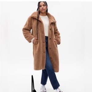 Gap Long Sherpa Coat NWOT